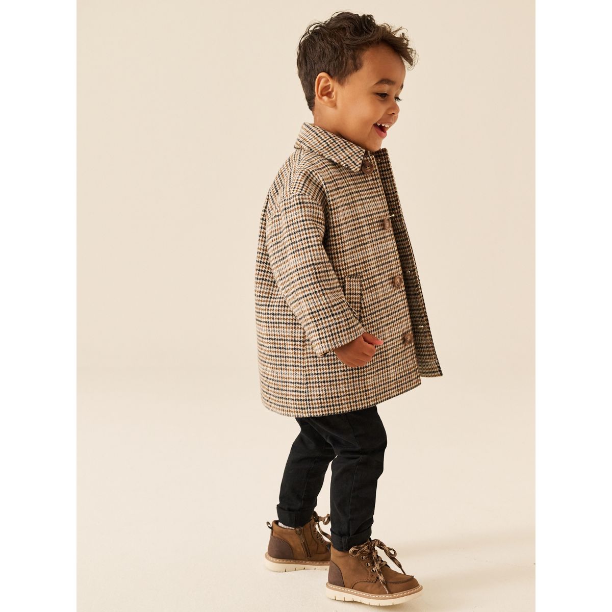 Manteau marron à carreaux, NEXT