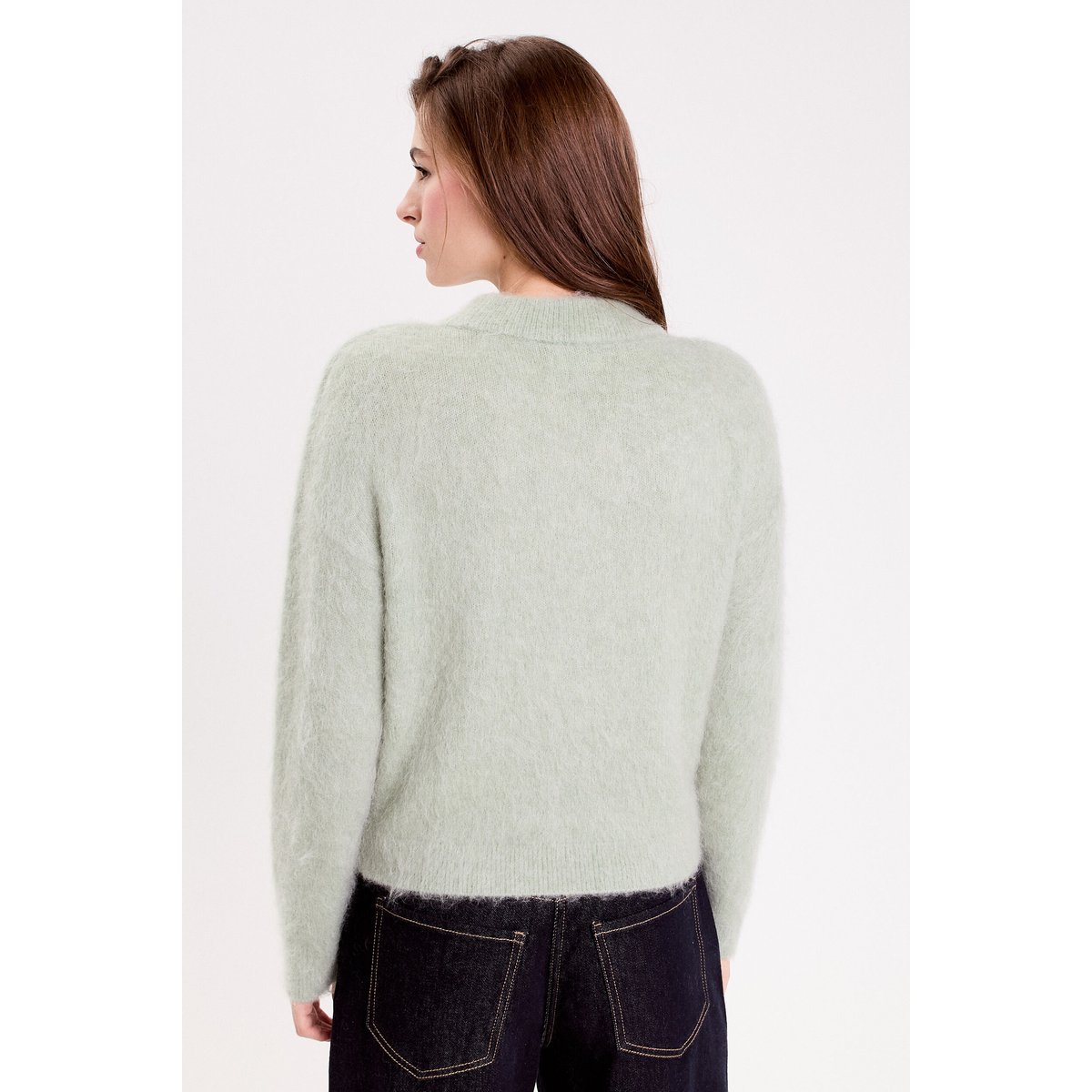 Pull duveteux vert pastel, CACHE CACHE