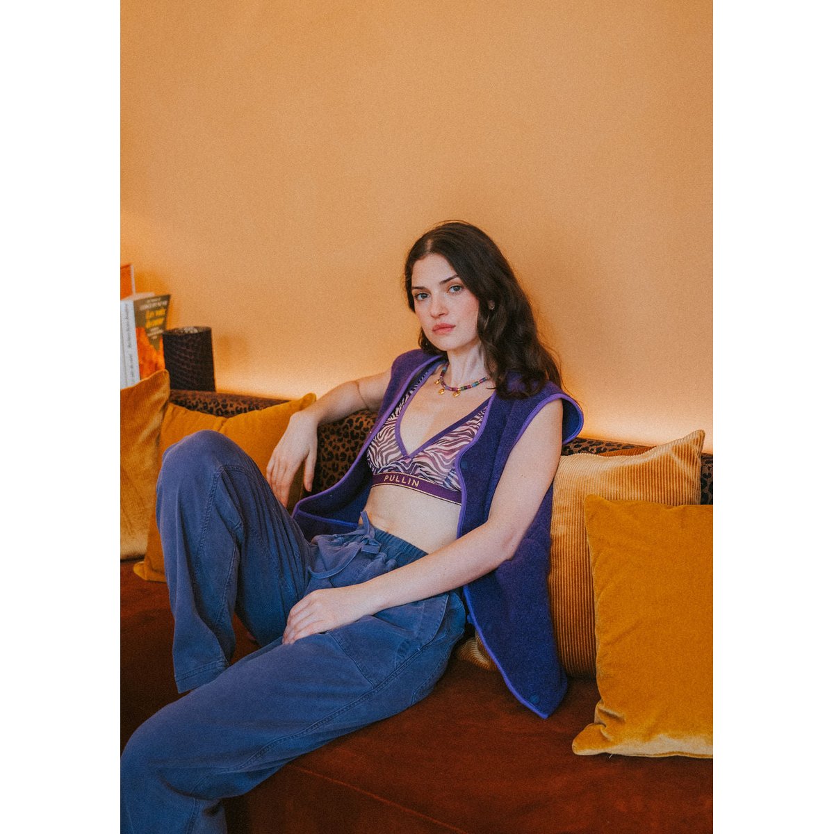 PANTALON LOOSE IN violet, PULLIN