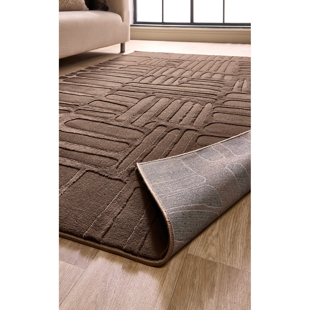 Pathway Abstract Style Rug chocolate, ORIGIN