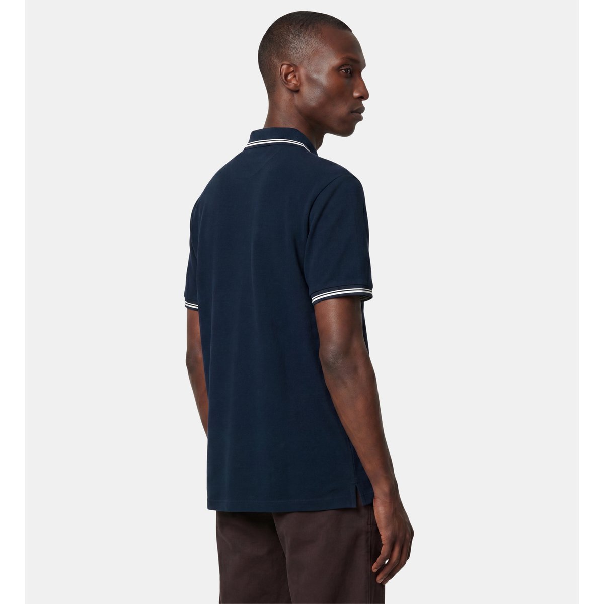 Polo droit tolobas coton bleu marine, GALERIES LAFAYETTE