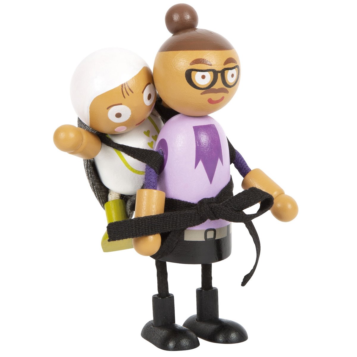Famille de poupées souples avec bébé beige, SMALL FOOT COMPANY