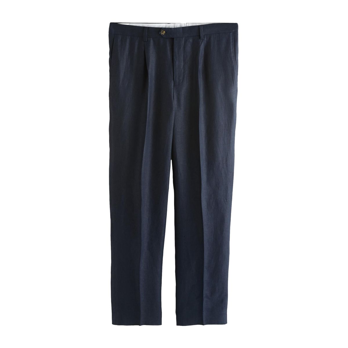 Pantalon de costume ajusté lin bleu, NEXT