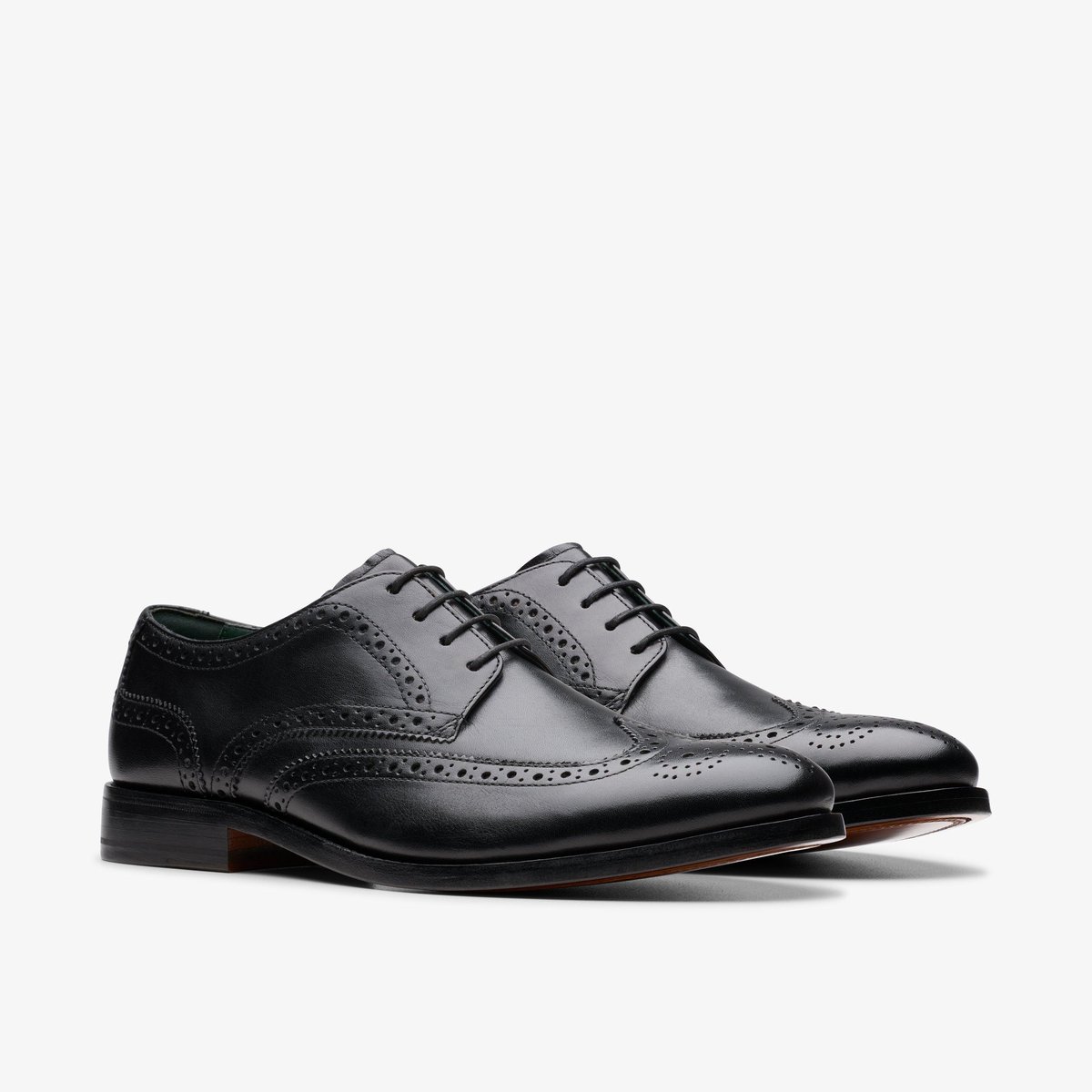 Derbies richelieus Cuir CRAFT JAMES TIP noir, CLARKS