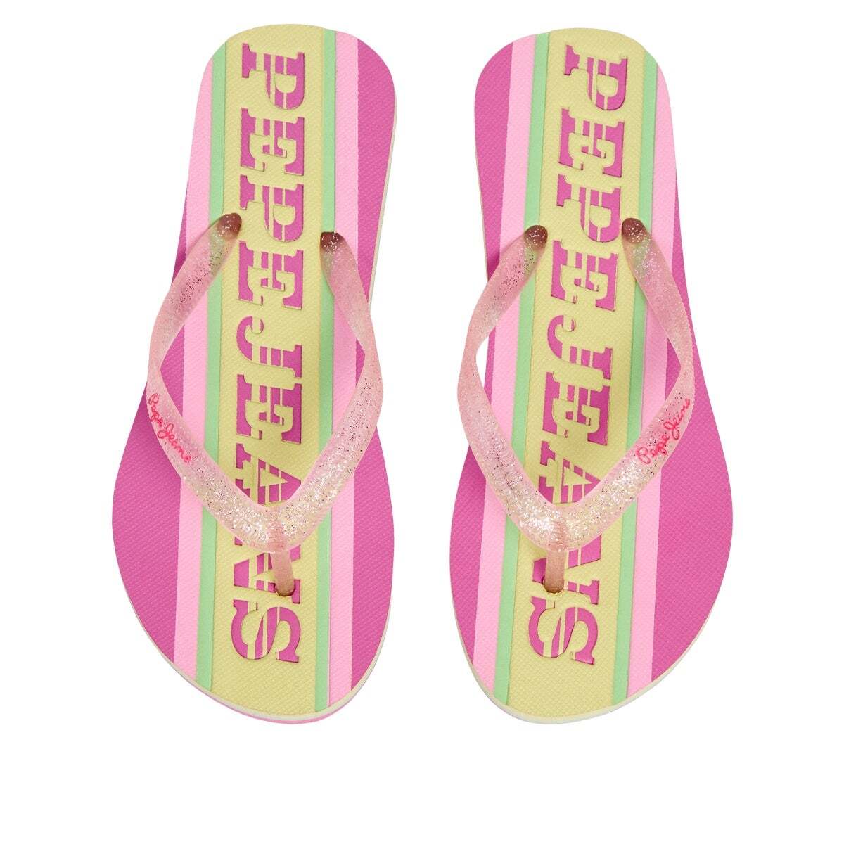 Tongs De Plage Avec Détails Paillettés fuchsia, PEPE JEANS