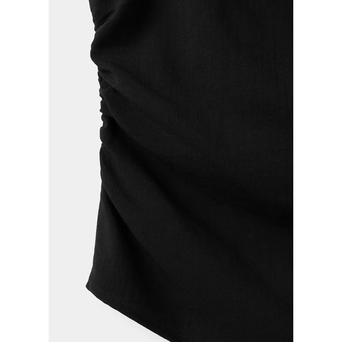 Top à bretelles drapé noir, MANGO
