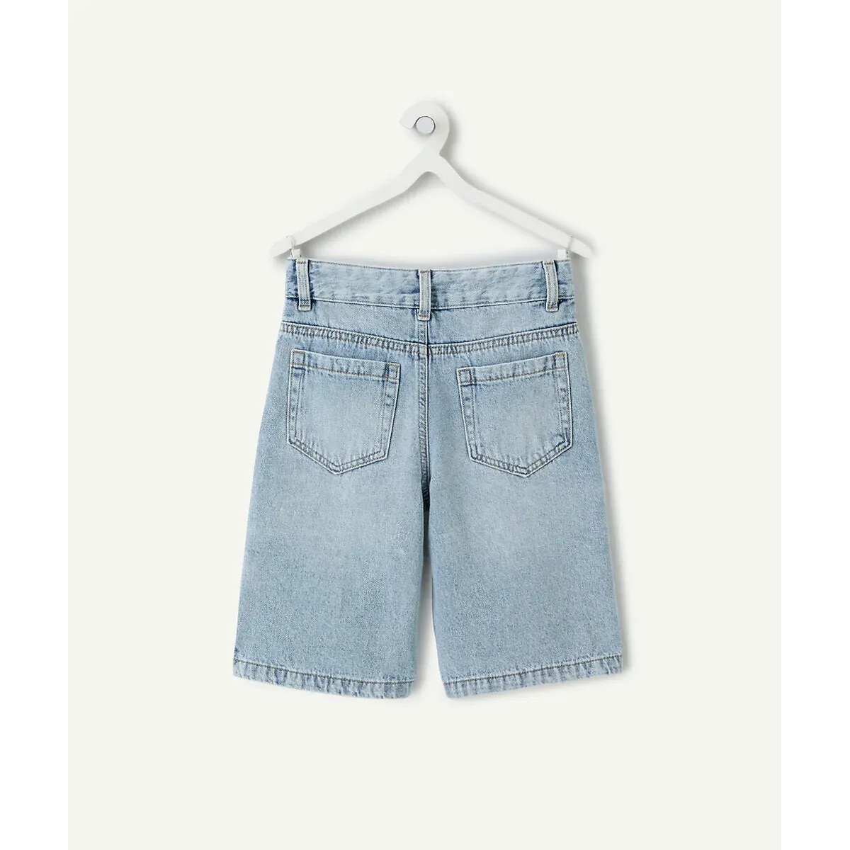 Pantaloncini larghi in denim con tasche blu denim, TAPE A L'OEIL
