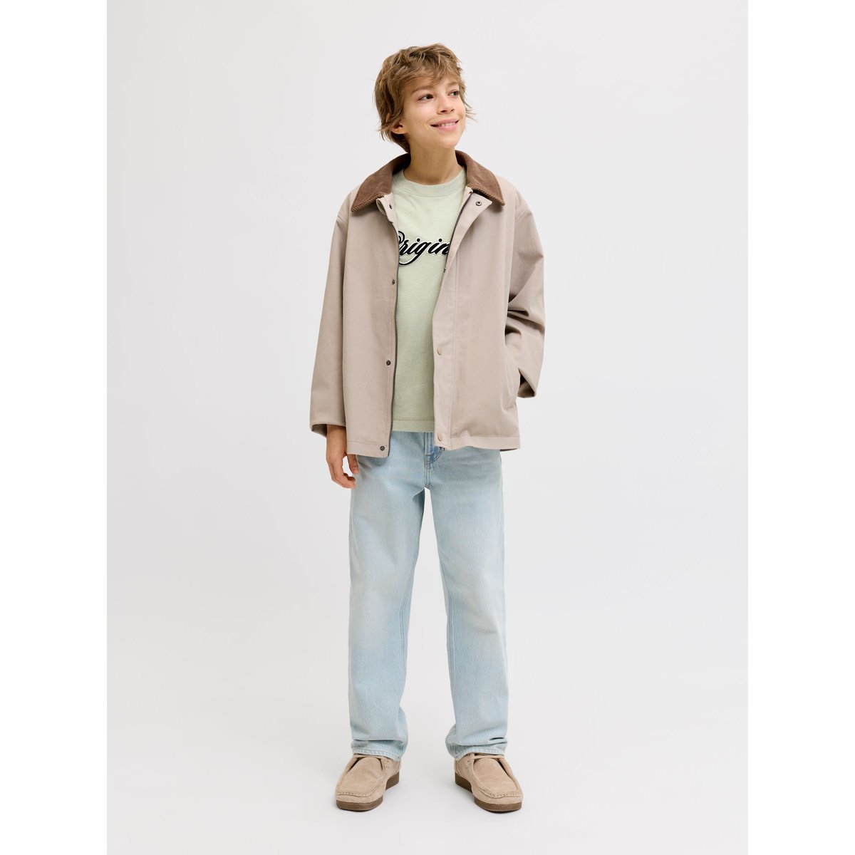 T-Shirt seagrass, JACK & JONES JUNIOR