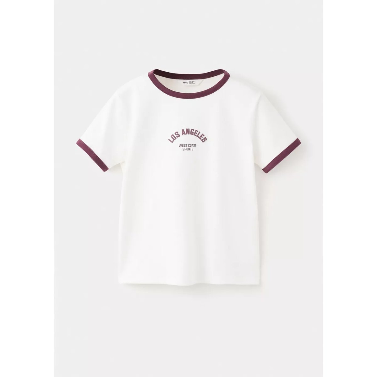 T-shirt imprimé bicolore blanc cassé, MANGO KIDS