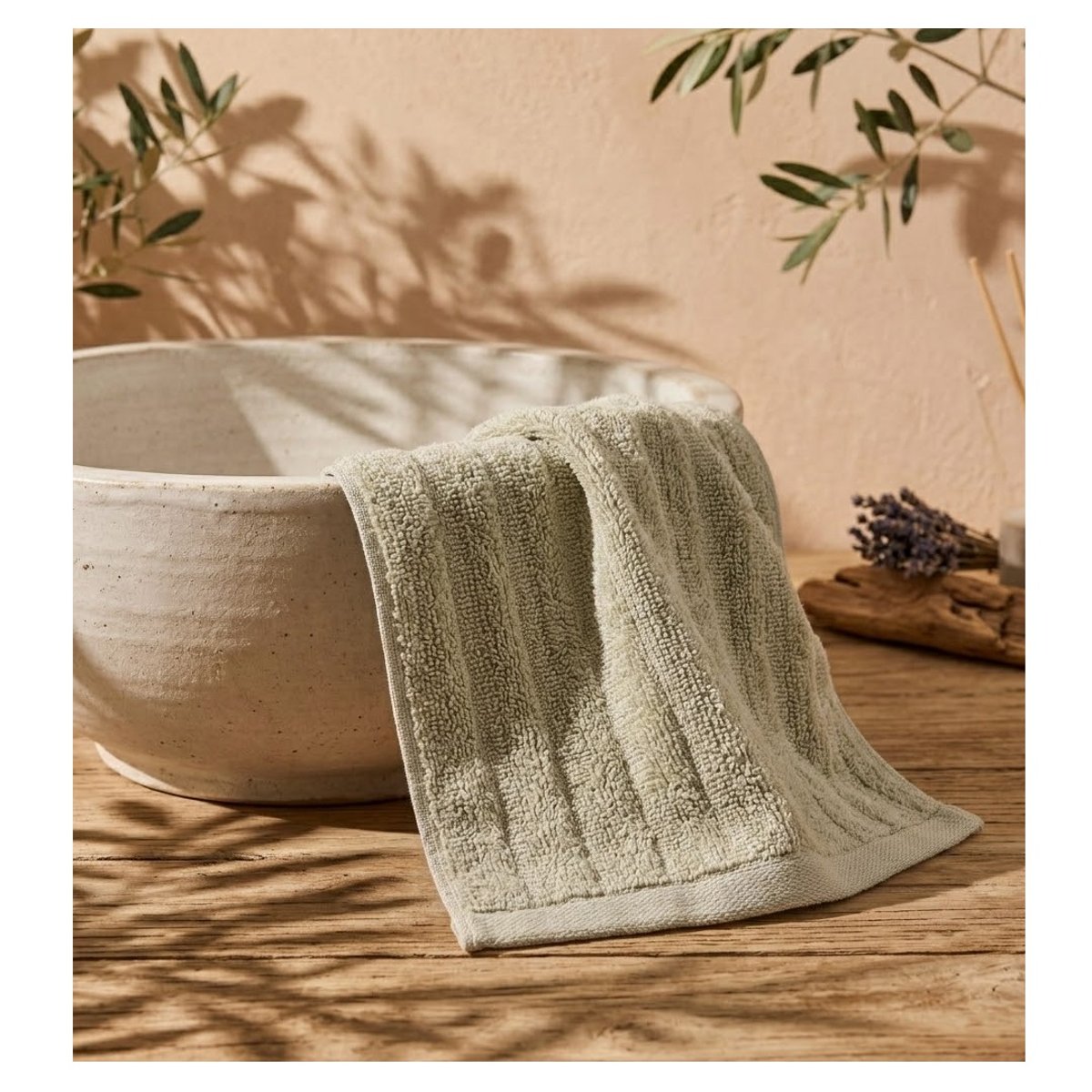 Serviette de toilette Collection Maia taupe, EDEN