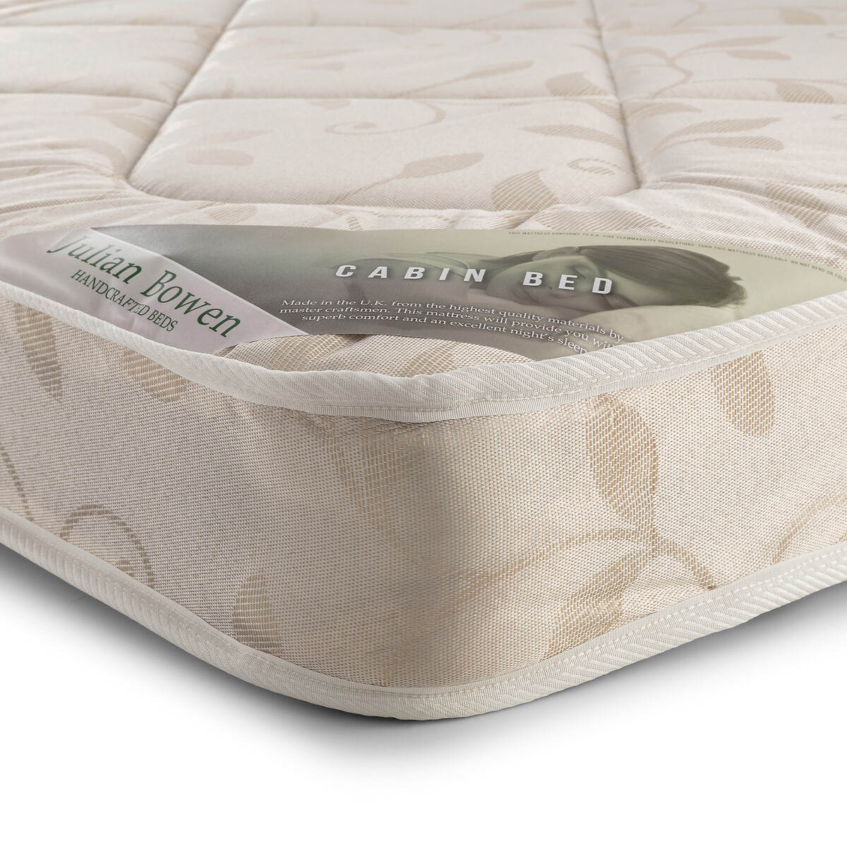 Kids Cabin Bed Sprung Mattress white, JULIAN BOWEN