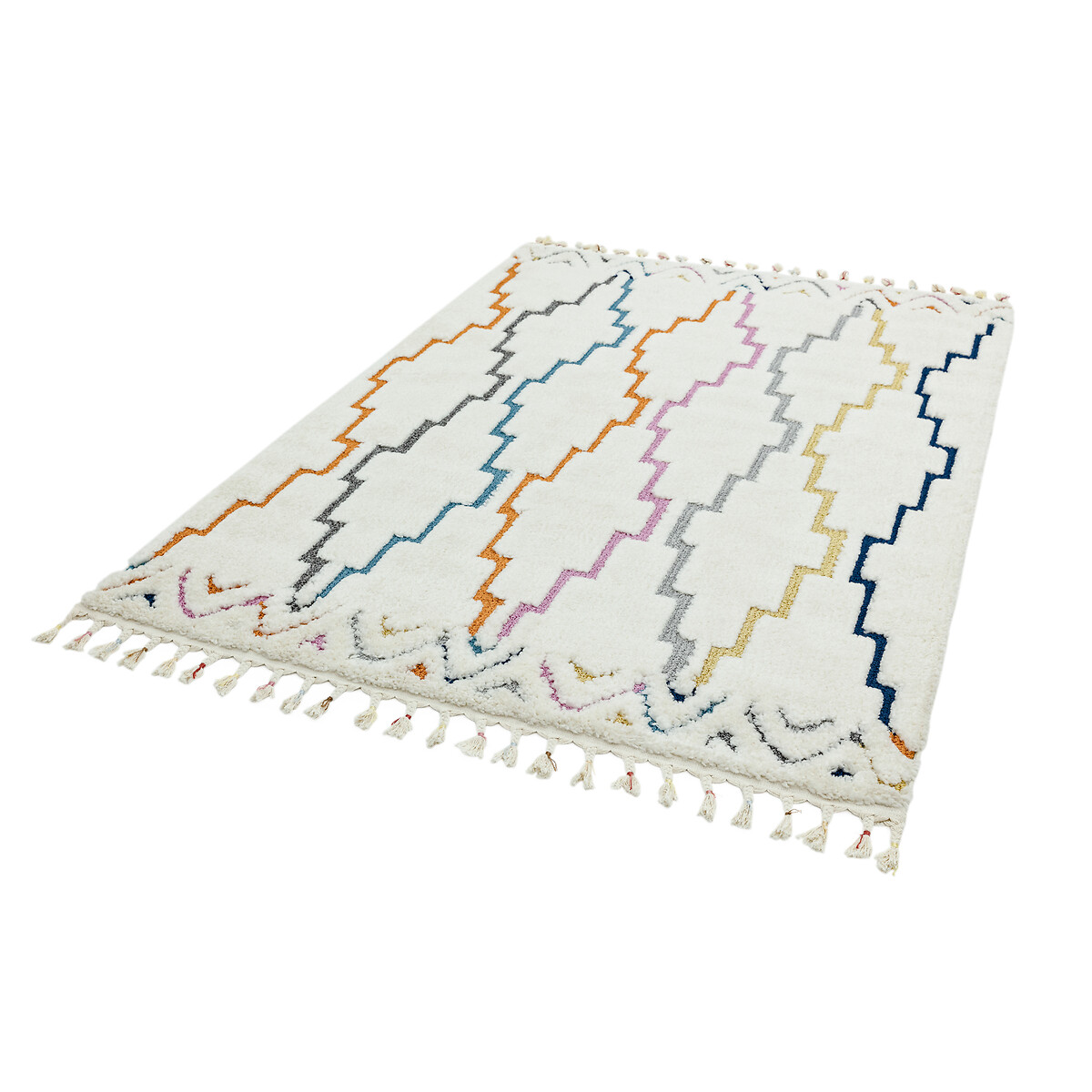 Trellis Shaggy Moroccan Rug multi-coloured, SO'HOME