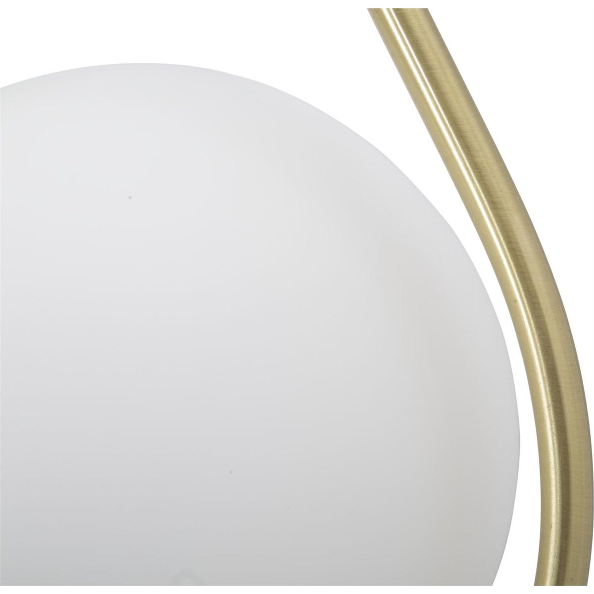 Applique murale fer et verre globe GLAM doré et blanc, RECOLLECTION