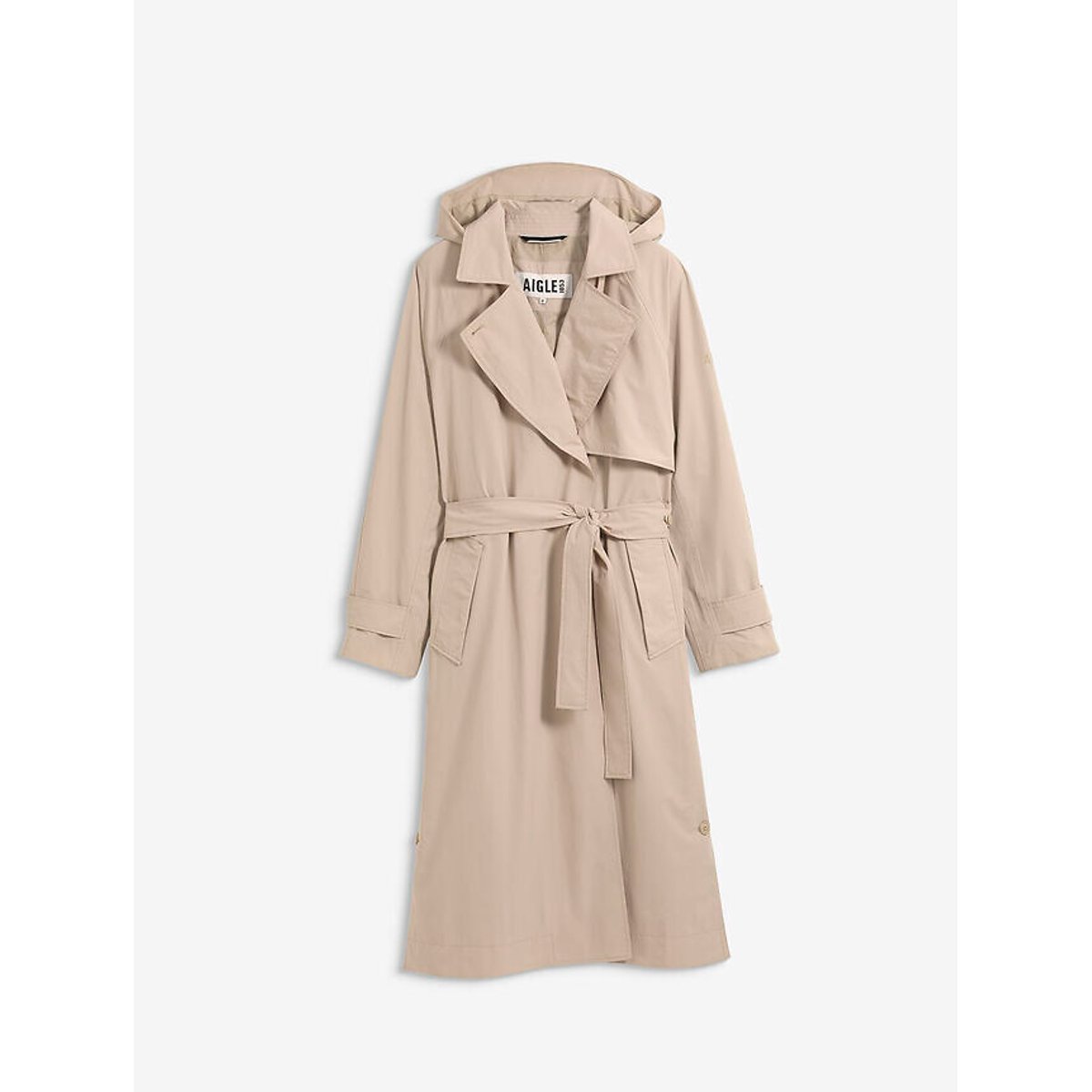 Trench long gris beige, AIGLE