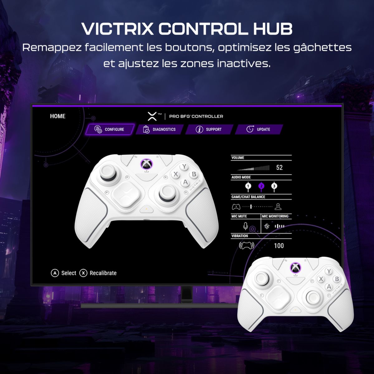 Manette Victrix Pro BFG Reloaded Blanche couleur unique, TURTLE BEACH
