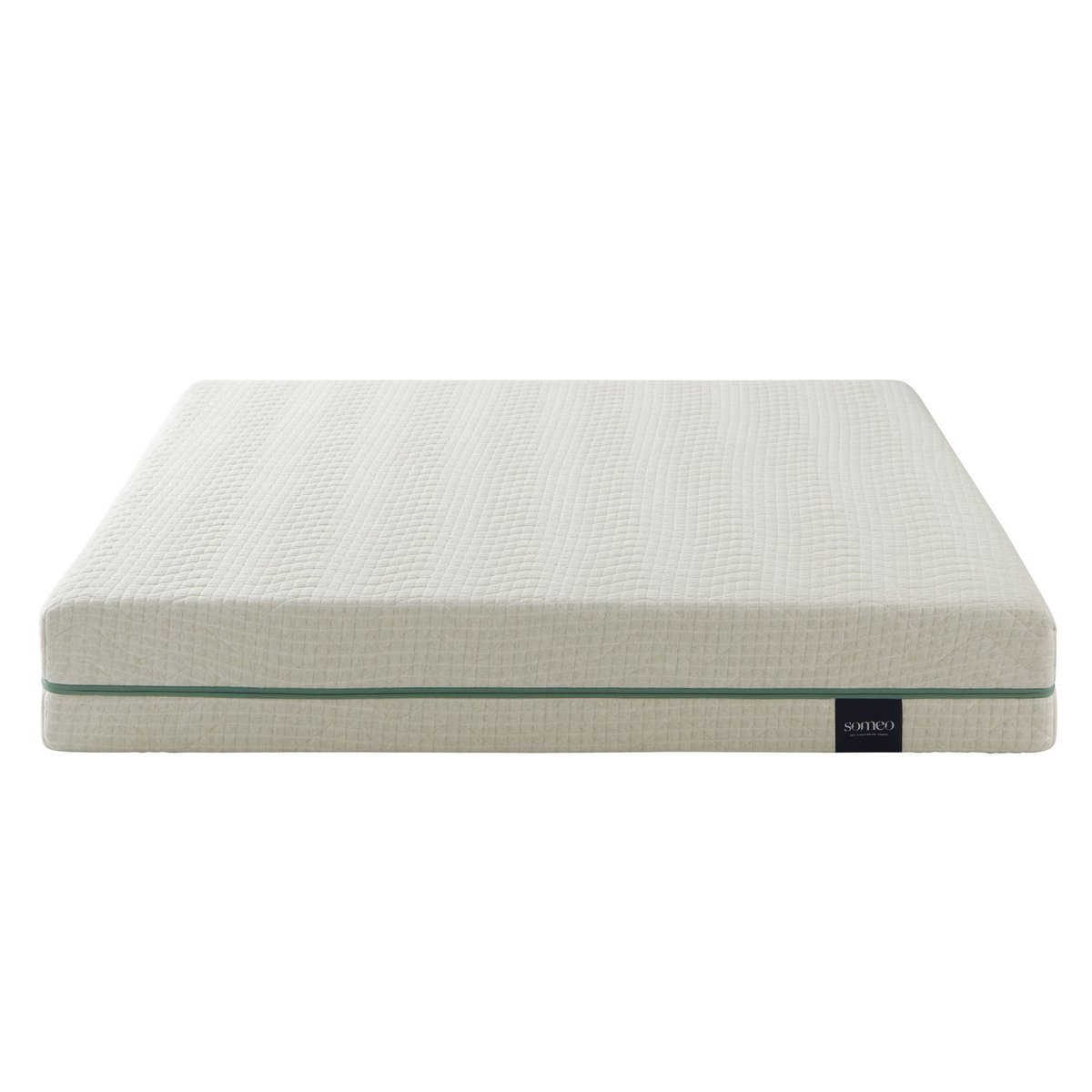 Ensemble matelas naturel latex naturel, sommier, pieds, couette et oreiller Aube 700 ecru, SOMEO