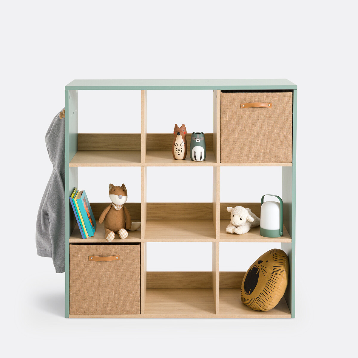 Etagère de rangement 9 casiers, Bookie vert grisé, LA REDOUTE INTERIEURS