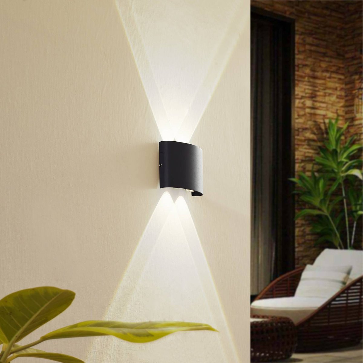 Applique extérieure en aluminium moderneLED anthracite, LINDBY