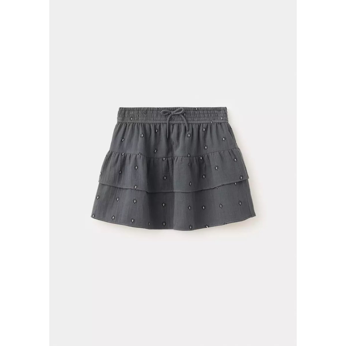 Jupe volants imprimée gris, MANGO KIDS