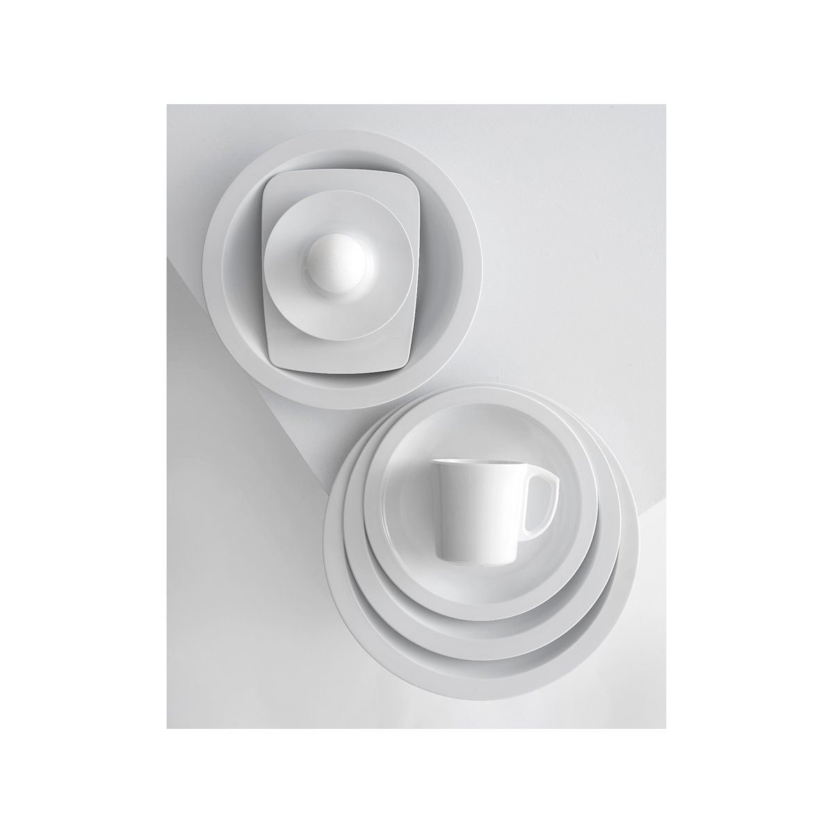Assiette plate HAMLET blanc, ROSTI
