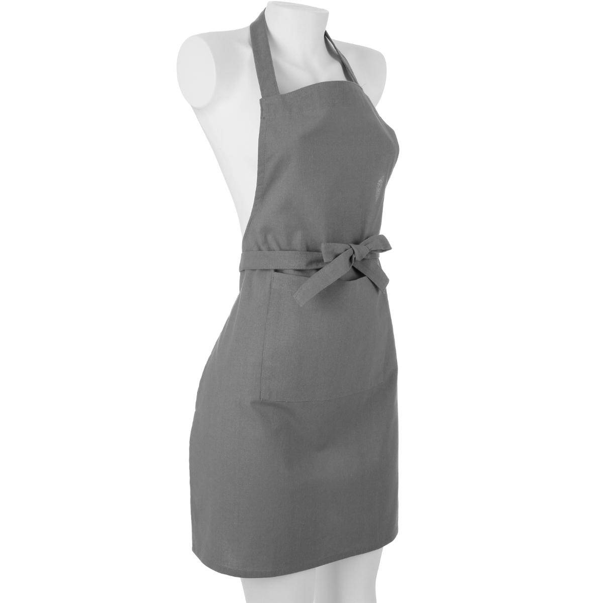 Tablier de cuisine en coton ANJALI gris clair, ATMOSPHERA