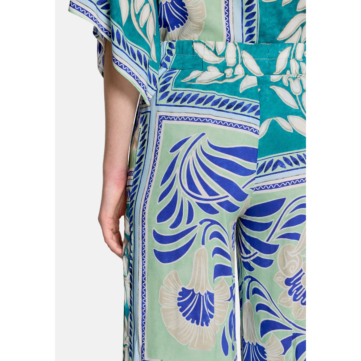 Pantalon palazzo à élastique green/blue, CARTOON
