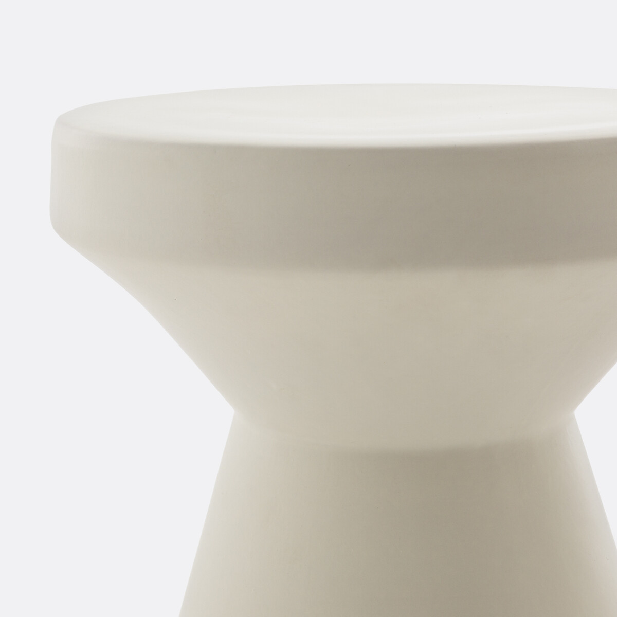 Bijzettafel of nachtkastje in keramiek, Matmat ecru, LA REDOUTE INTERIEURS