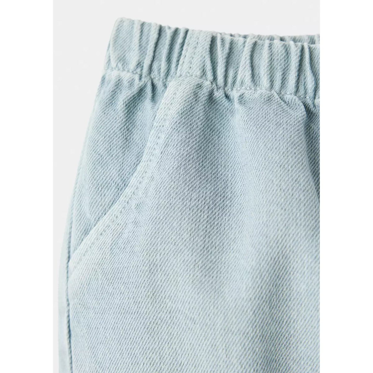 Pantalon droit taille élastique bleu, MANGO BABY