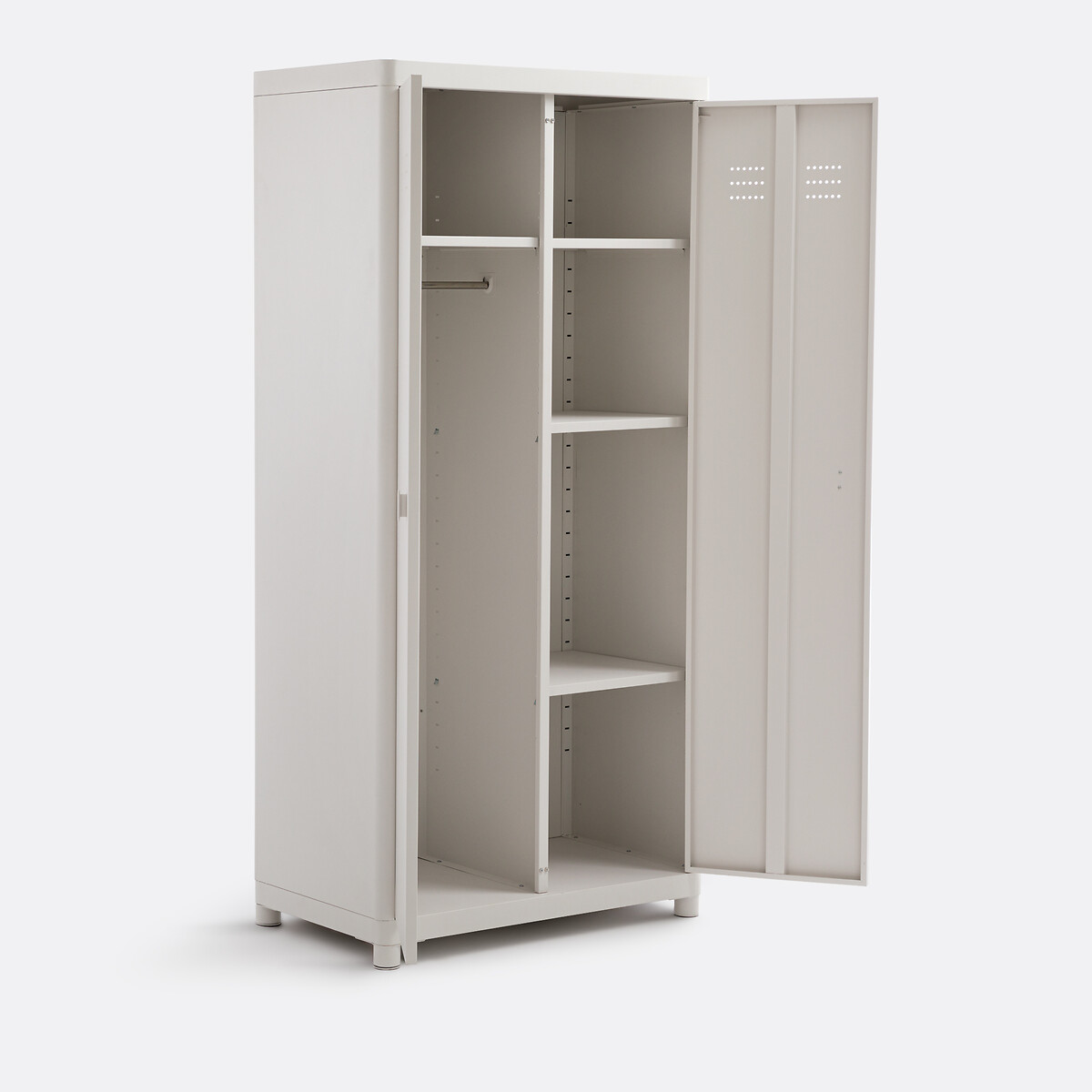 Armoire 2 portes, métal acier, Livona galet, LA REDOUTE INTERIEURS