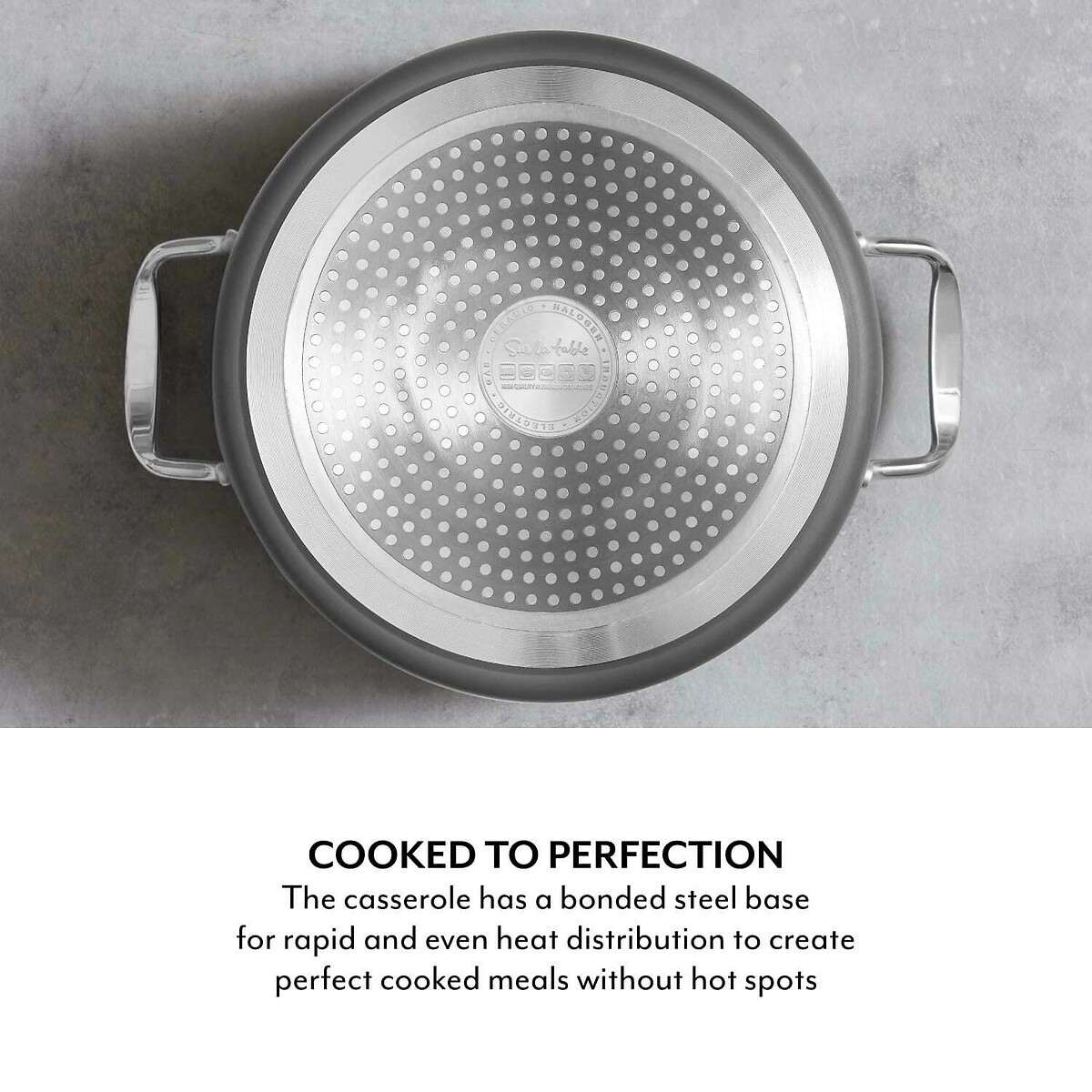 24cm SLT Core Hard Anodized Casserole grey, SUR LA TABLE