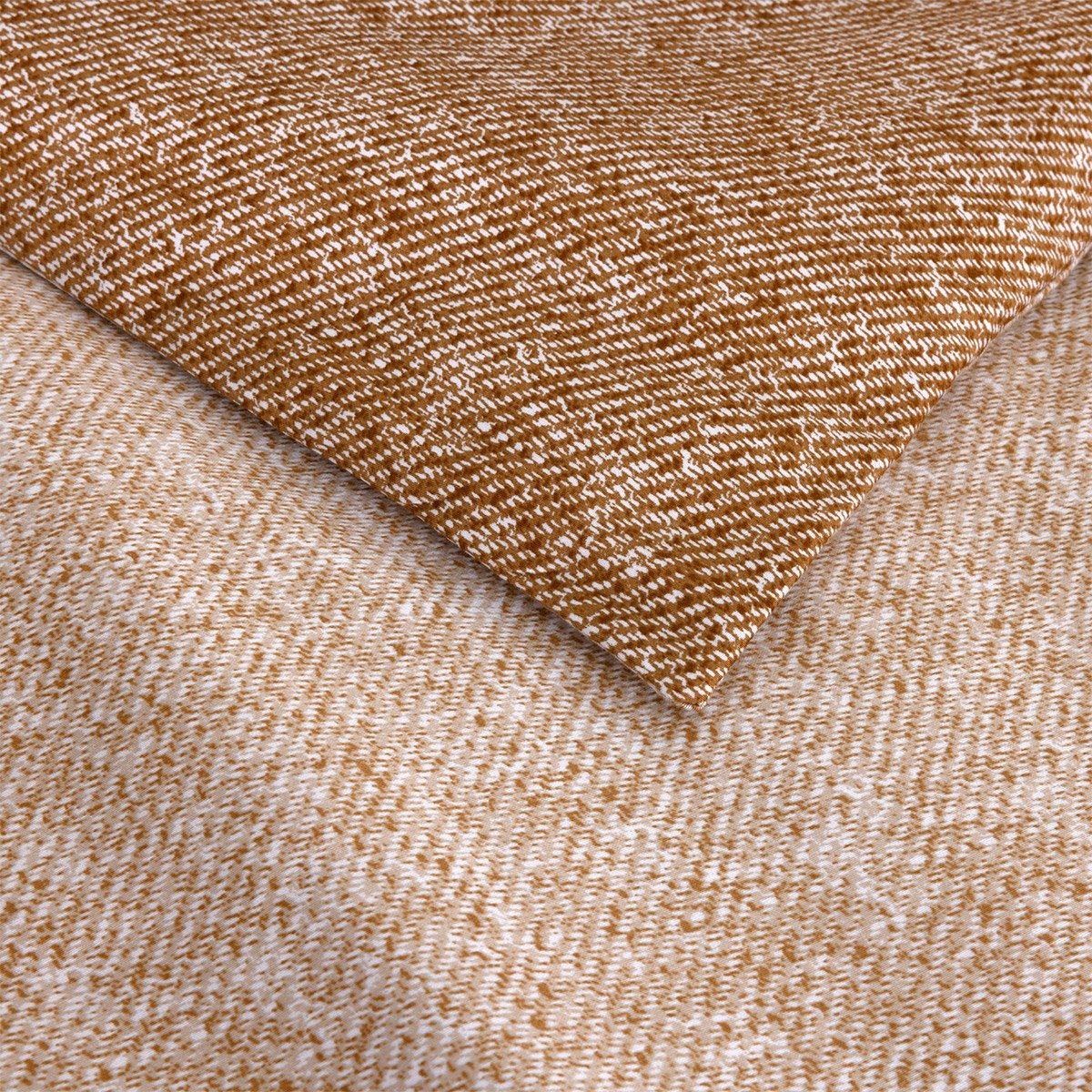 Housse de couette en satin de coton marron, LOOMIS multicolore, BOSS HOME