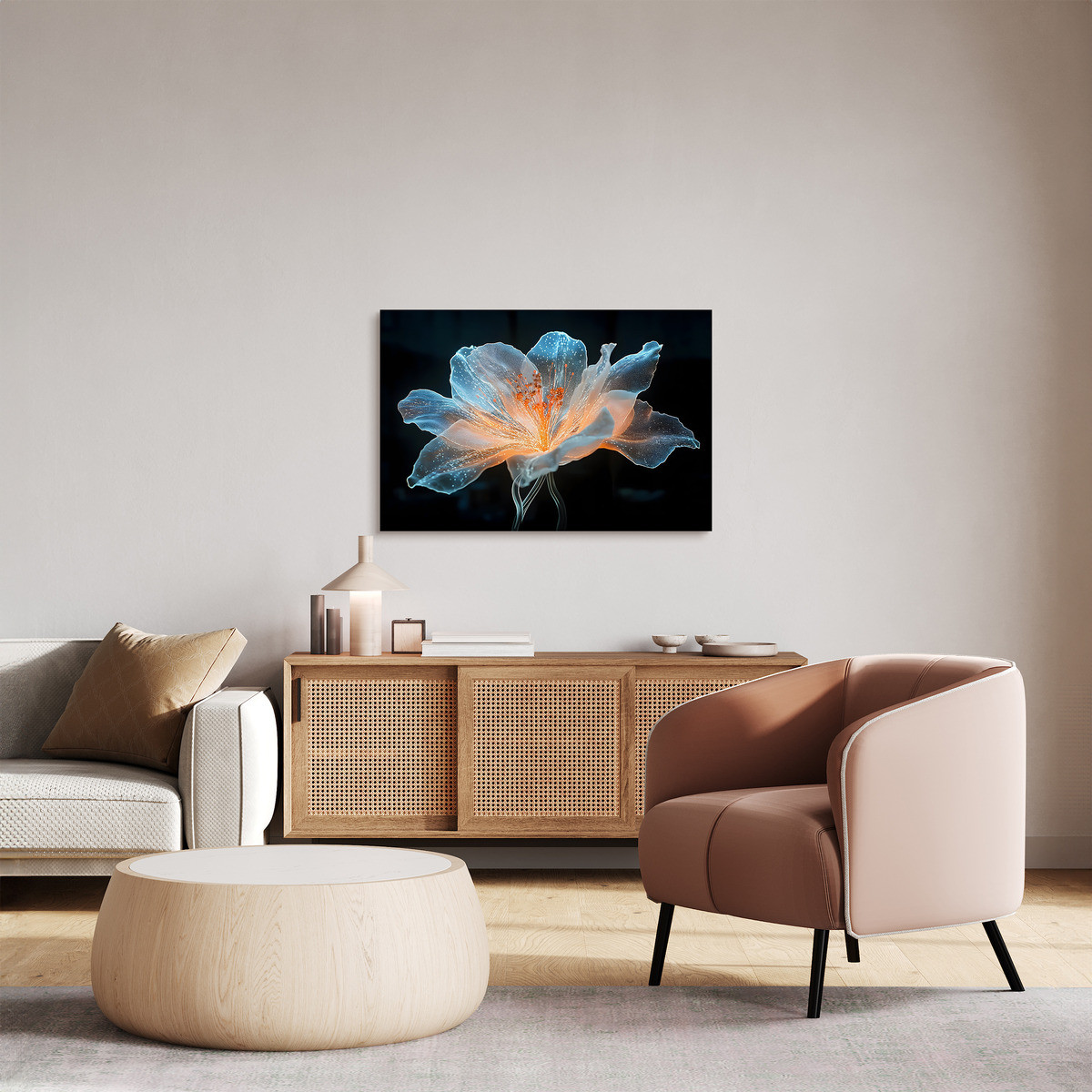 Tableau Sur Verre Synthétique Fleur Illuminée FLEUR tableau en verre synthétique, CEANOTHE