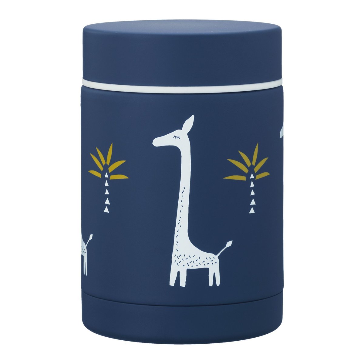 Thermos alimentaire bleu, gris, moutarde, FRESK