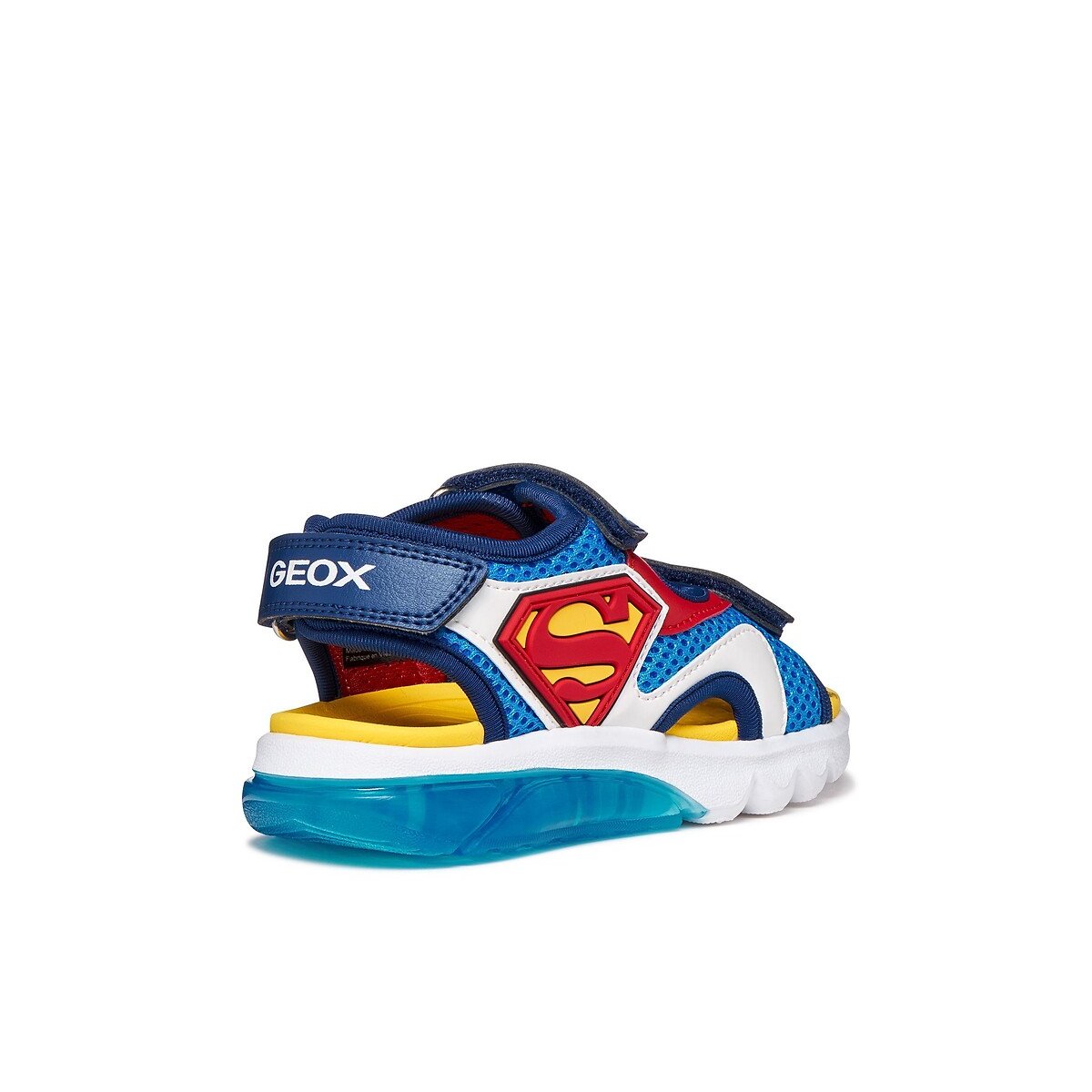 Kids Ciberdron X Superman LED Sandals blue/red, GEOX