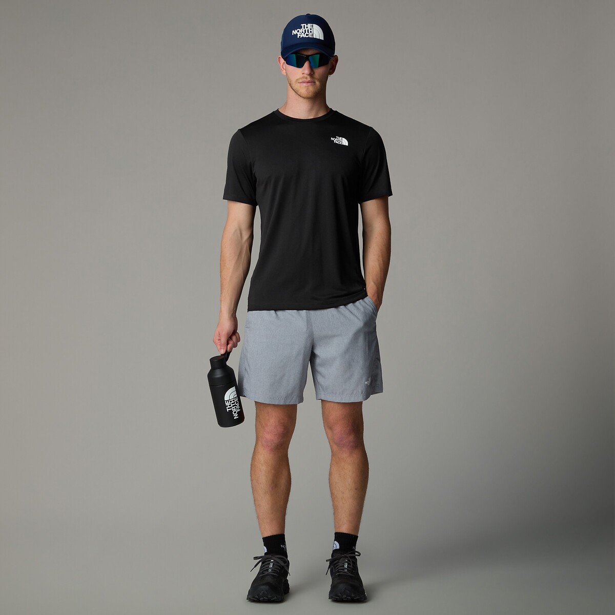 T-shirt manches courtes en polyester, Training noir, THE NORTH FACE