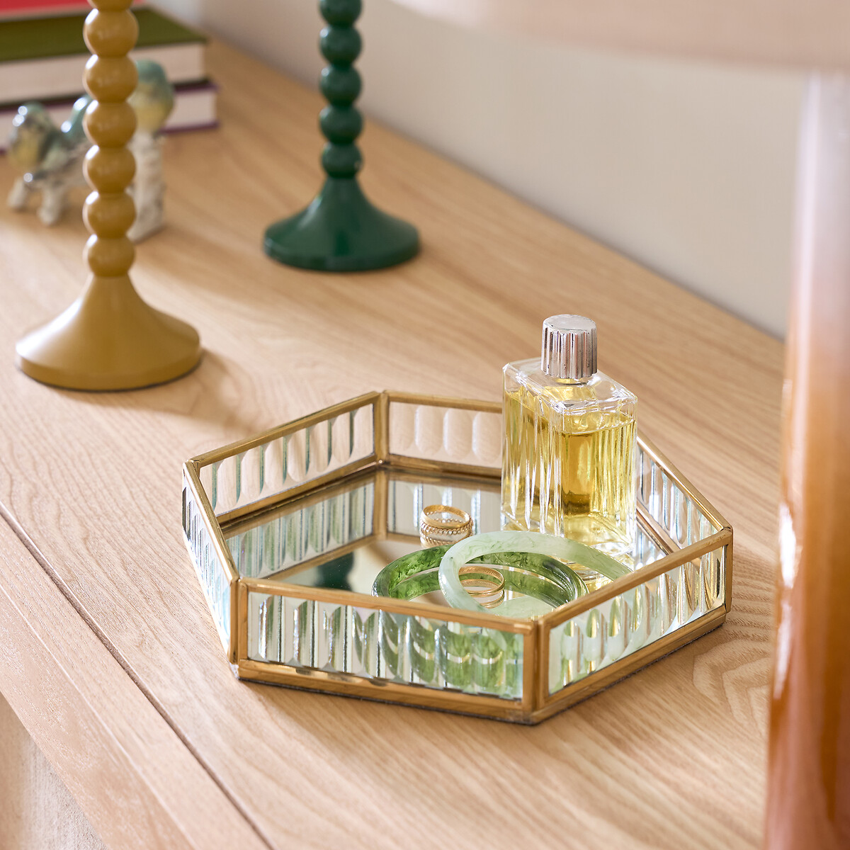 Vide-poche laiton et verre L21 cm, Uyova laiton, LA REDOUTE INTERIEURS