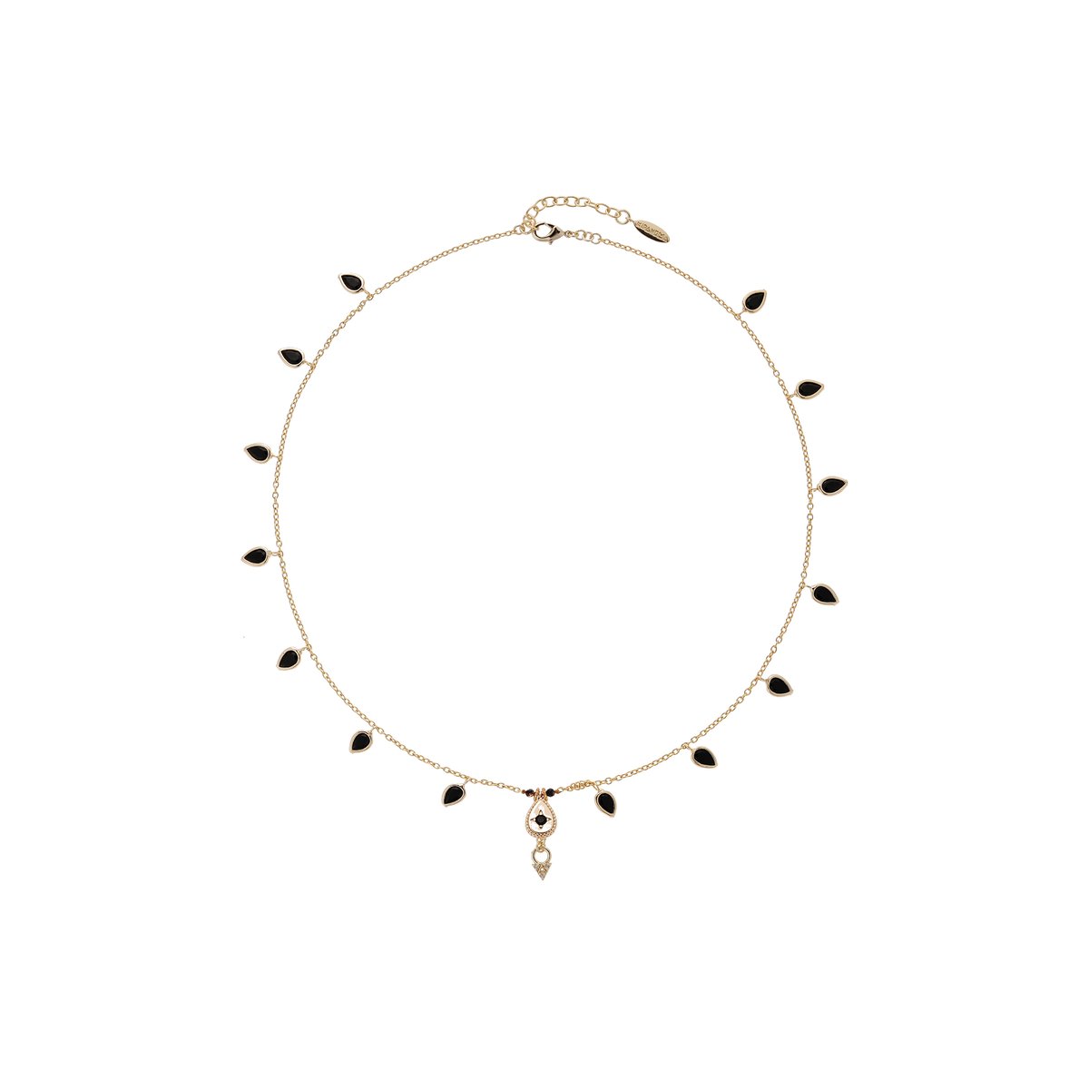 Collier chaîne avec pampilles BRANDI noir, HIPANEMA