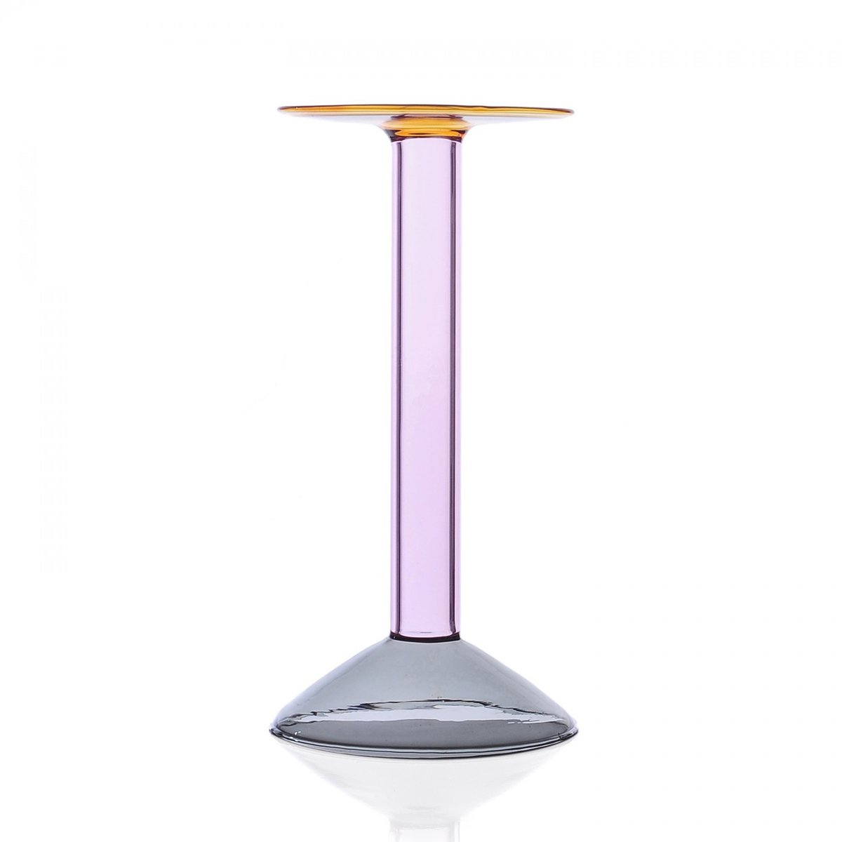 Bougeoir Rainbow 24 cm ambre, rose, gris, ICHENDORF