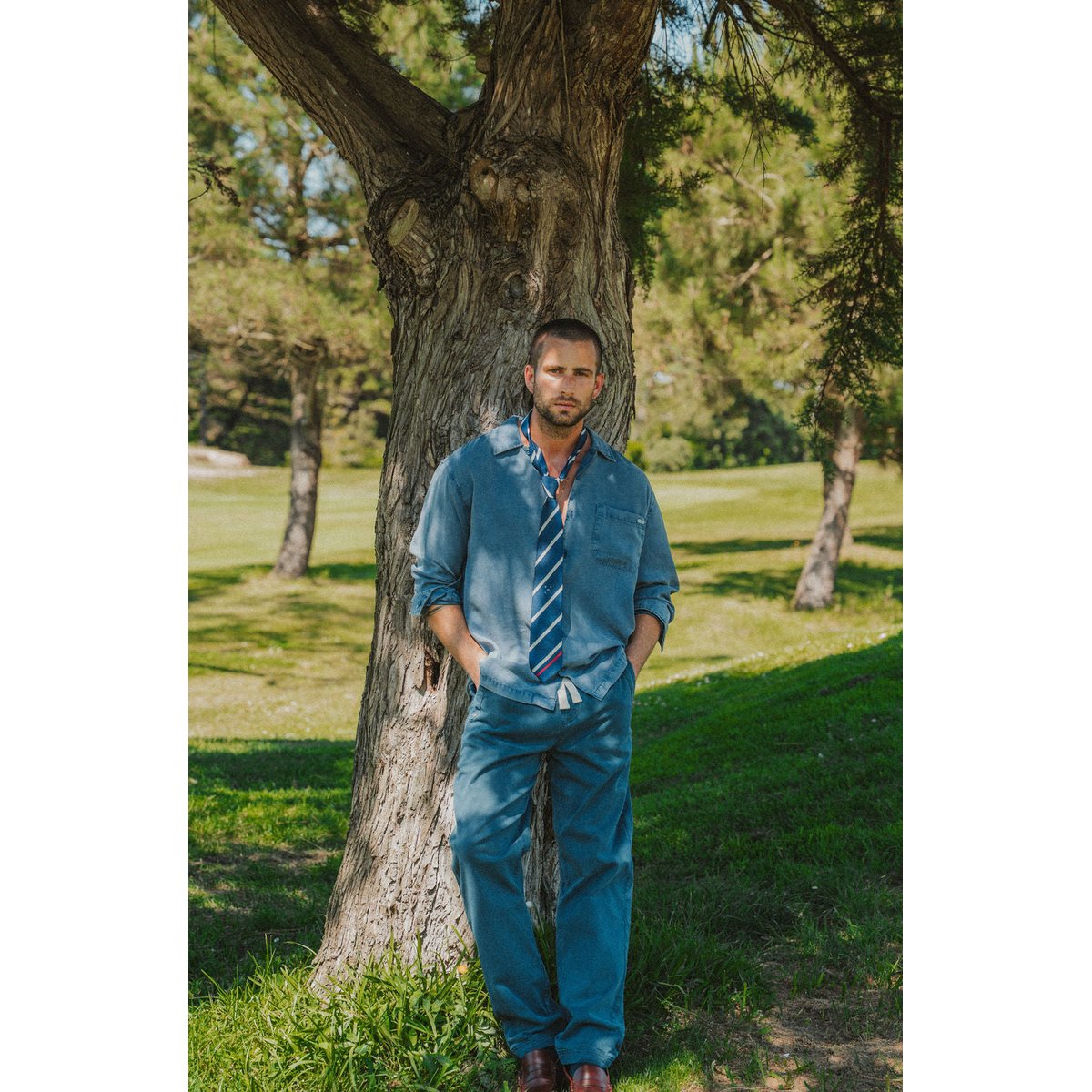 PANTALON LOOSE ROMA bleu royal, PULLIN