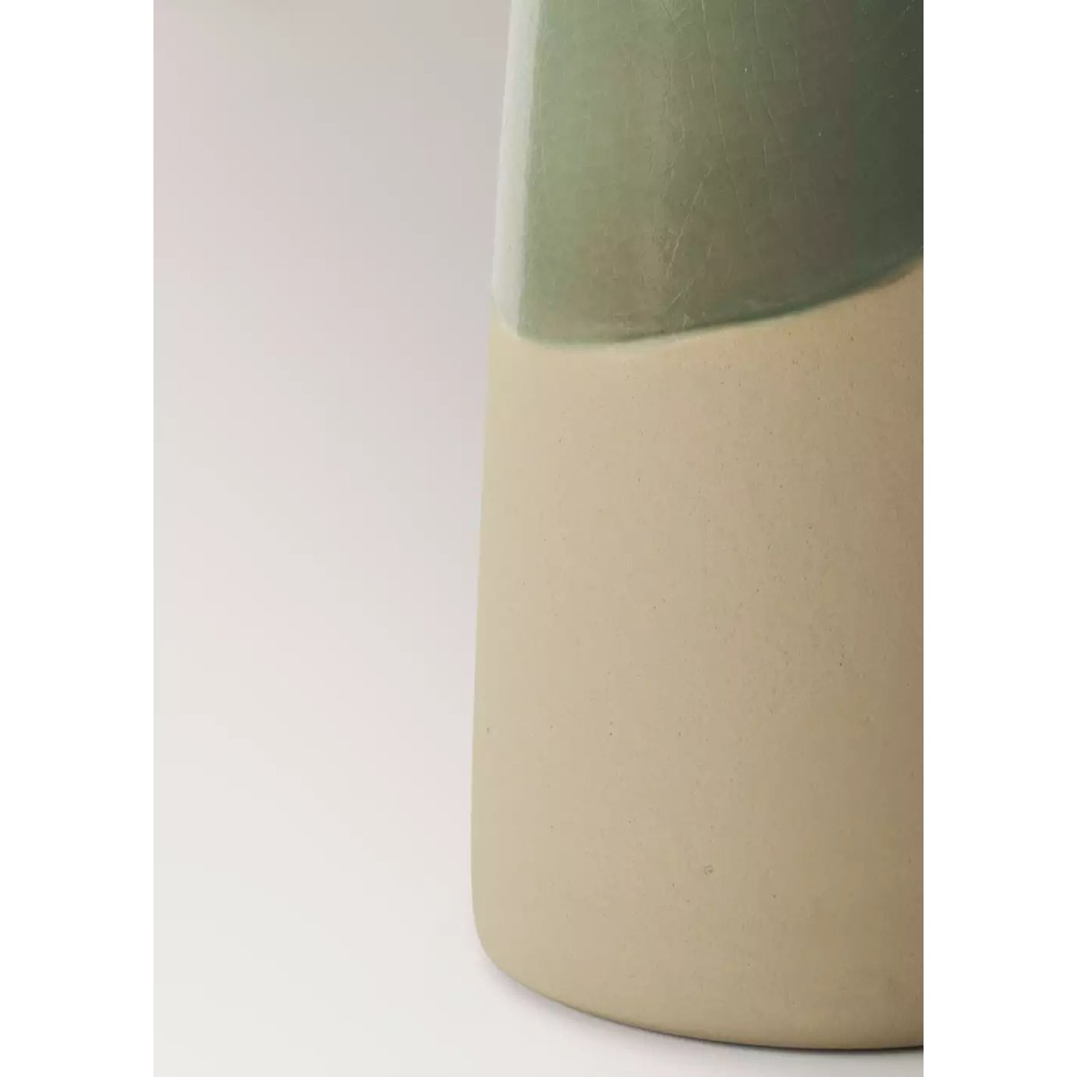 Vase 100 % grès bicolore turquoise, MANGO HOME