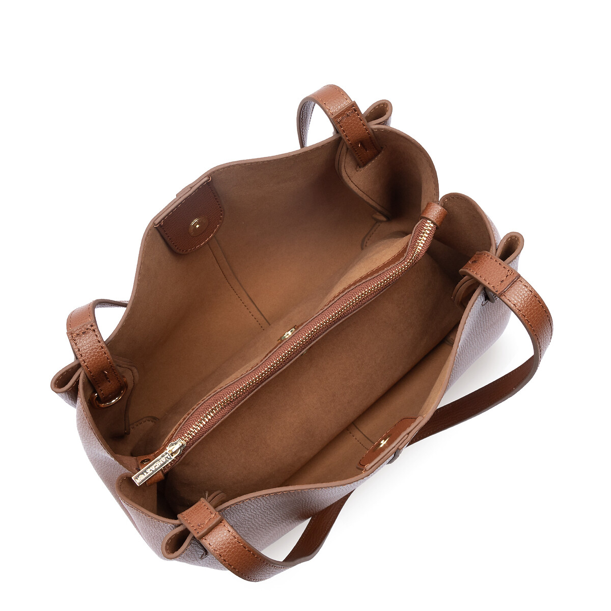 Tote bag da portare a spalla formato S in pelle, SIERRA HAUS cammello, LANCASTER