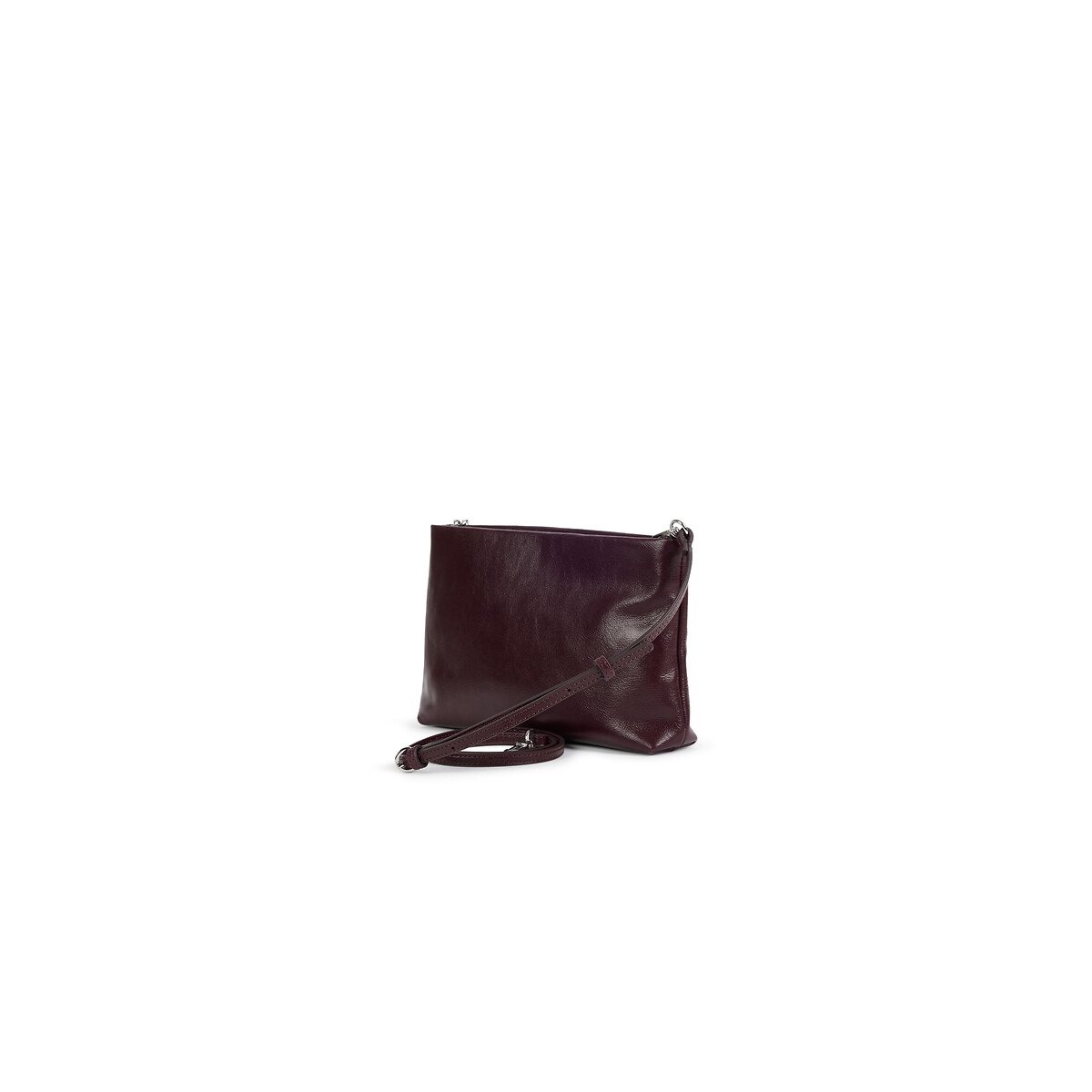 Sac besace en cuir MOLLY aubergine, NAT & NIN