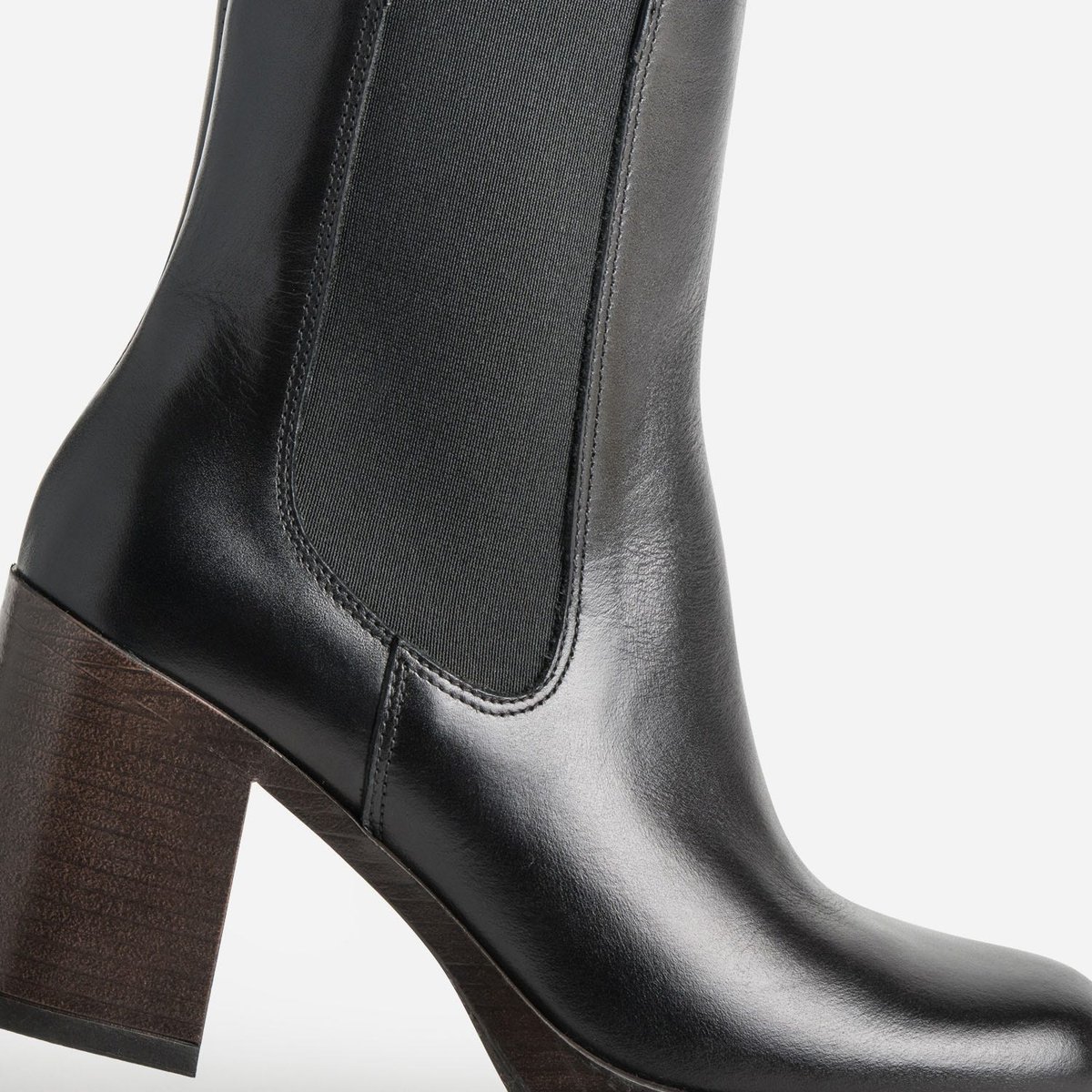 Boots À Talon en cuir NIAMA noir, ERAM