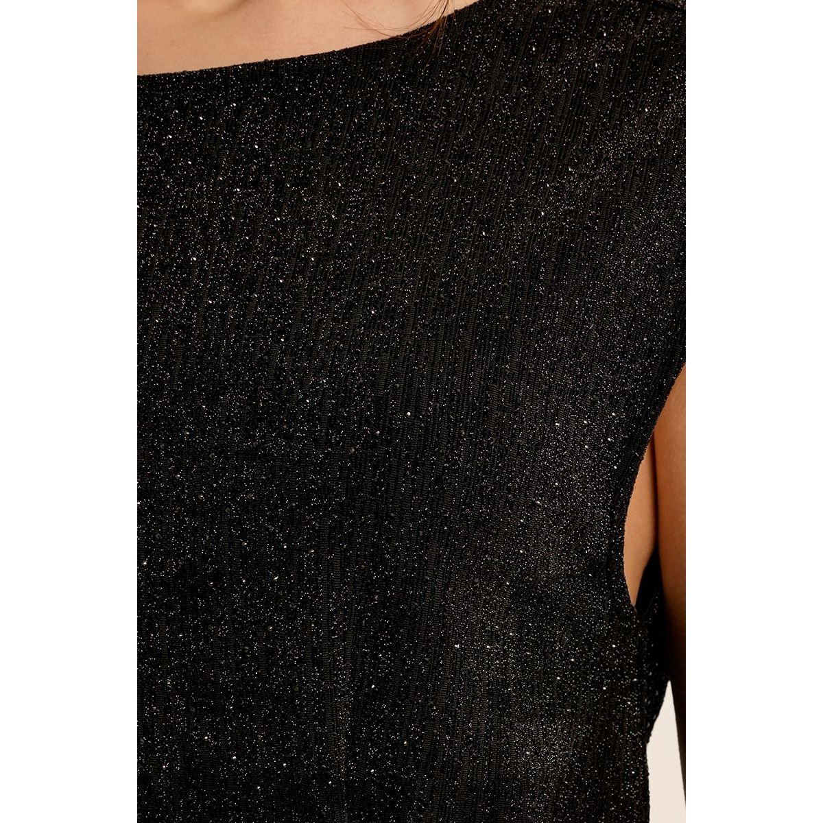 Robe courte pailletée noir, MOLLY BRACKEN