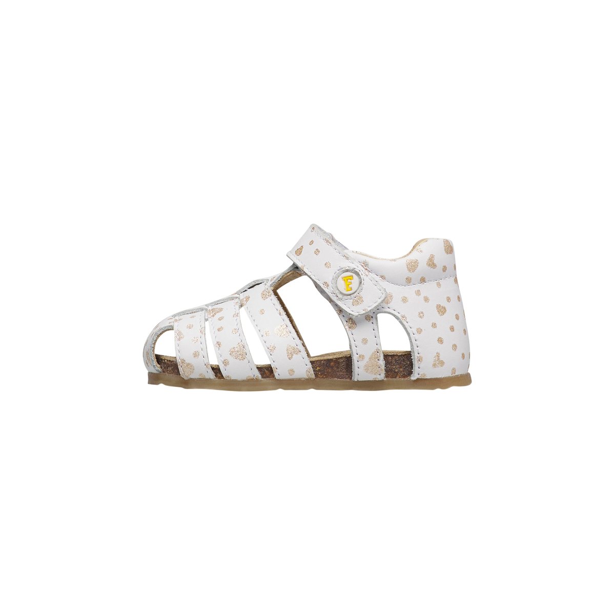 Sandales semi-fermées en cuir ALBY blanc-platine-, FALCOTTO