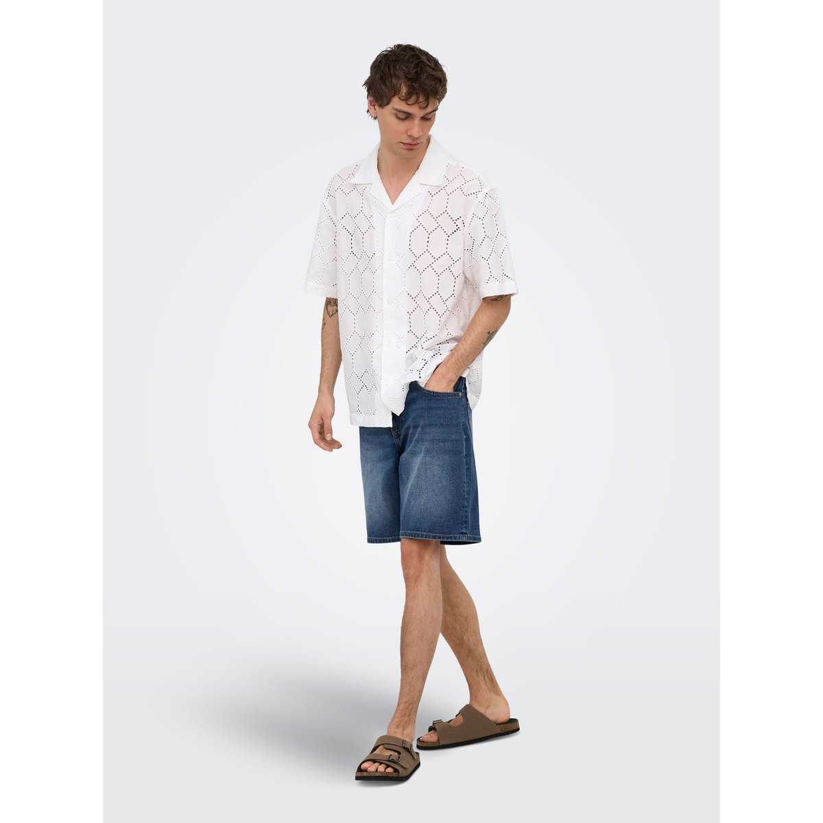 Short En Denim medium blue denim 1, ONLY & SONS