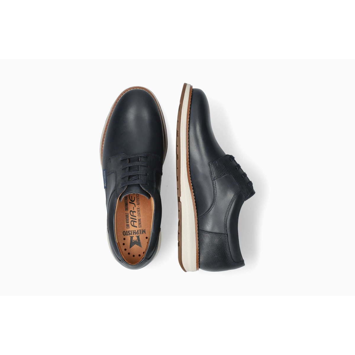 Mocassins en cuir RAY bleu foncé p5150202, MEPHISTO