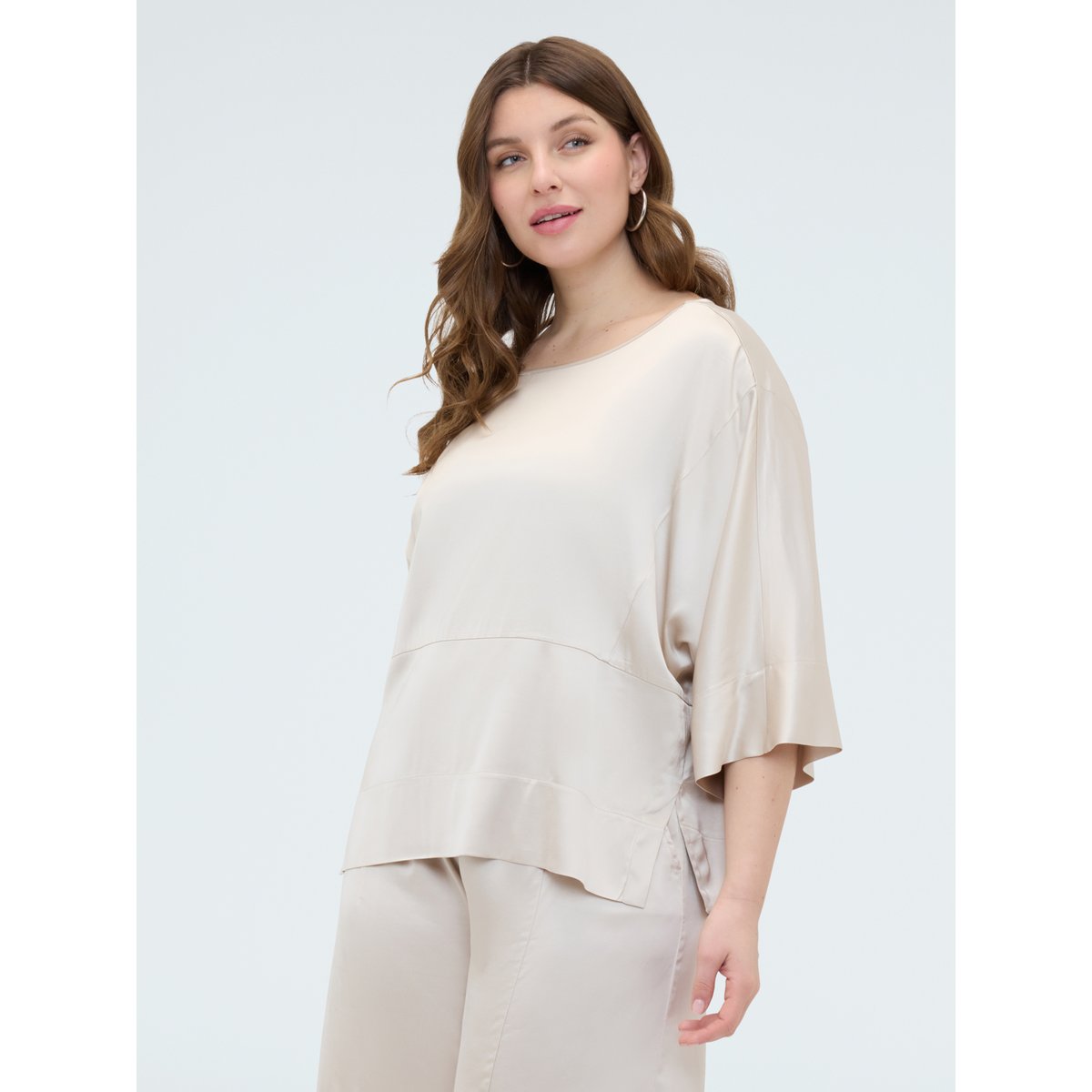 Blouse avec encolure bateau blanc, FIORELLA RUBINO