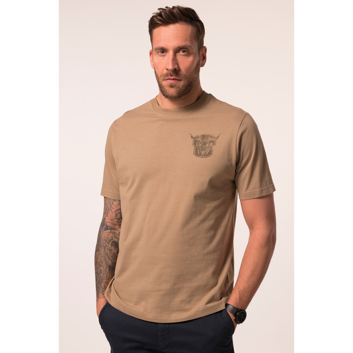 T-shirt à manches courtes beige foncé, JP1880