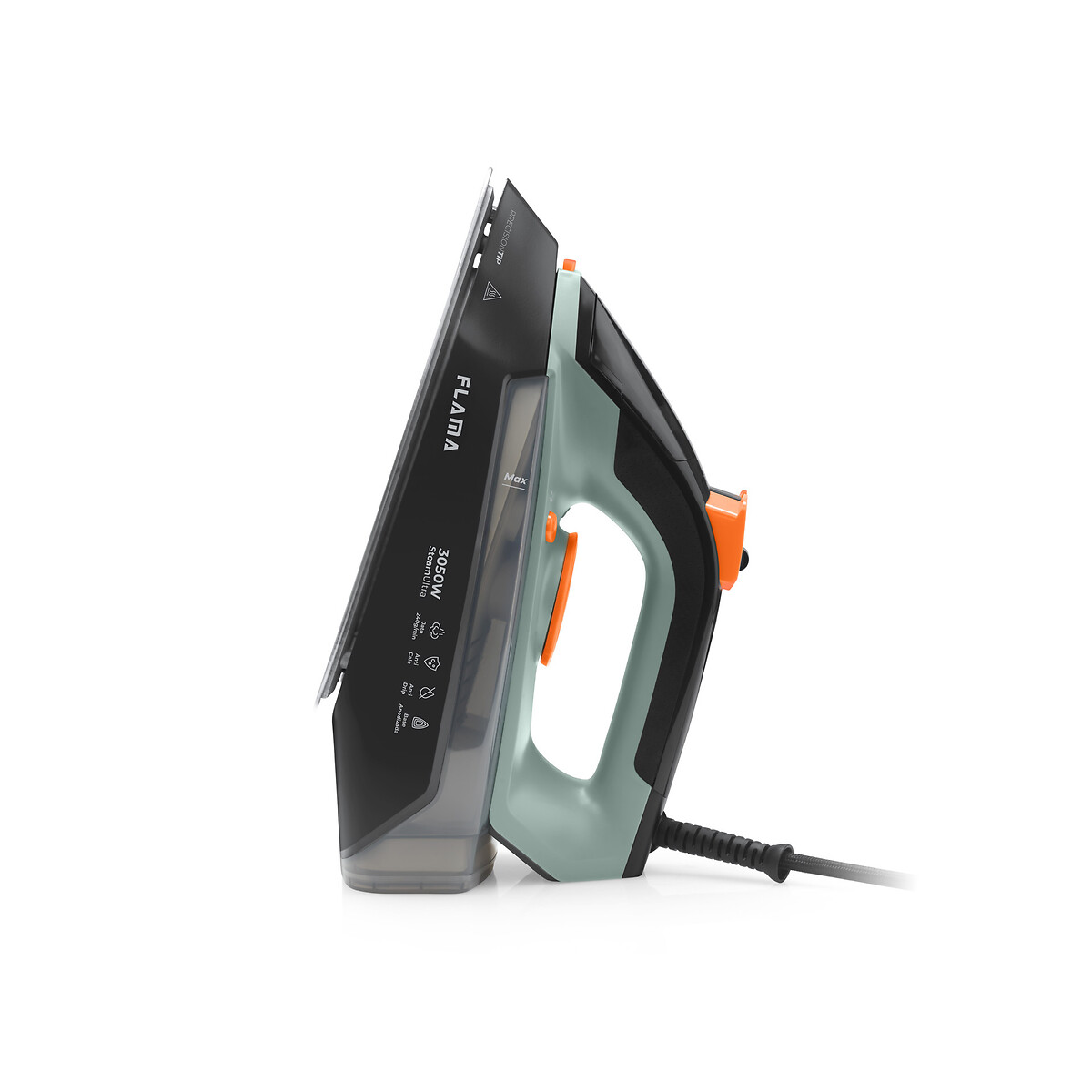Ferro a Vapor SteamUltra AnodizedPlate 3050W Verde 5397FL, FLAMA preto/verde, FLAMA